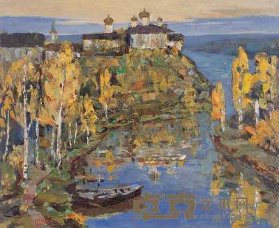 张华清 1994年作 河边 52×64cm